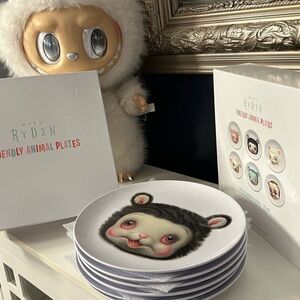 MARK RYDEN "FRIENDLY ANIMAL PLATES" ART 100%AUTHENTIC BRAND NEW LIMITED EDITION